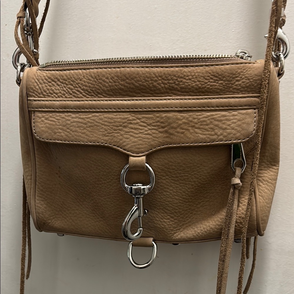 Rebecca Minkoff Tan Textured Leather Crossbody